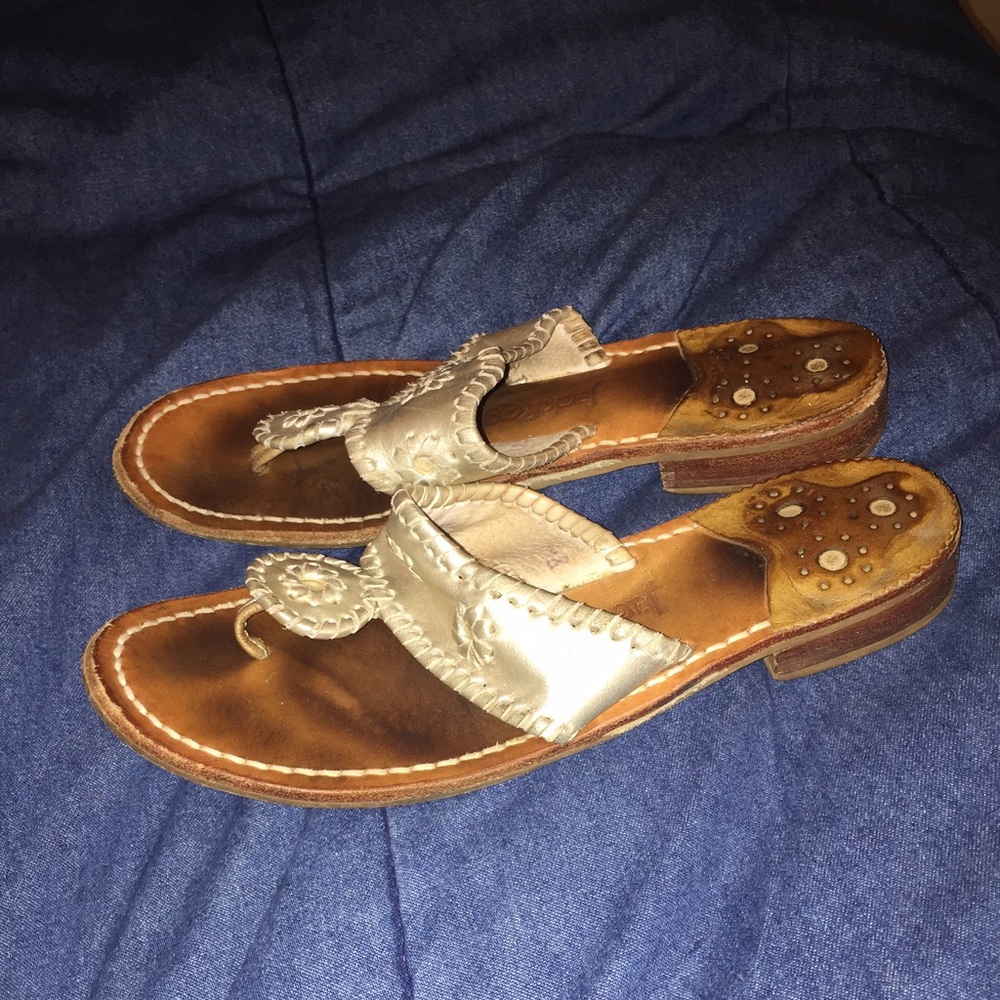 Good condition Jack Rogers Platinum sandals