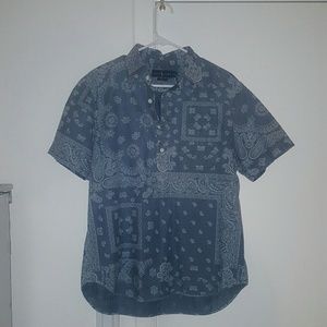 Polo Ralph Lauren Mens Paisley Indigo Button-Up