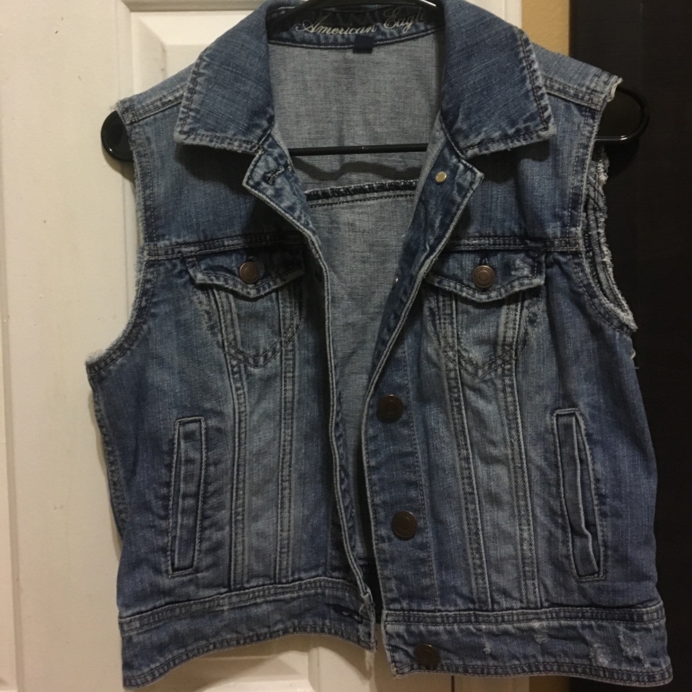 American Eagle Cutoff Jean Vest