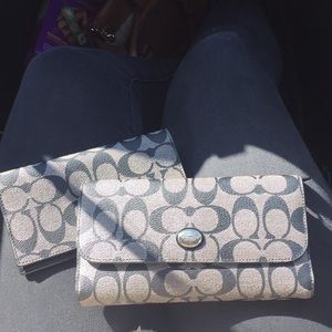 Coach Wallet and Checkbook Cover Set