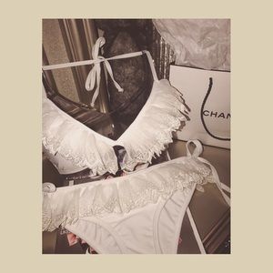 Lace Ruffle Bridal Bikini