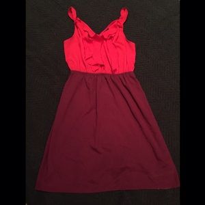 Two toned pink and purple short dress