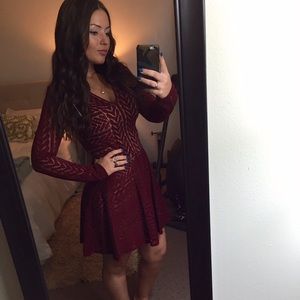 BCBG MaxAzria lace knit cocktail dress