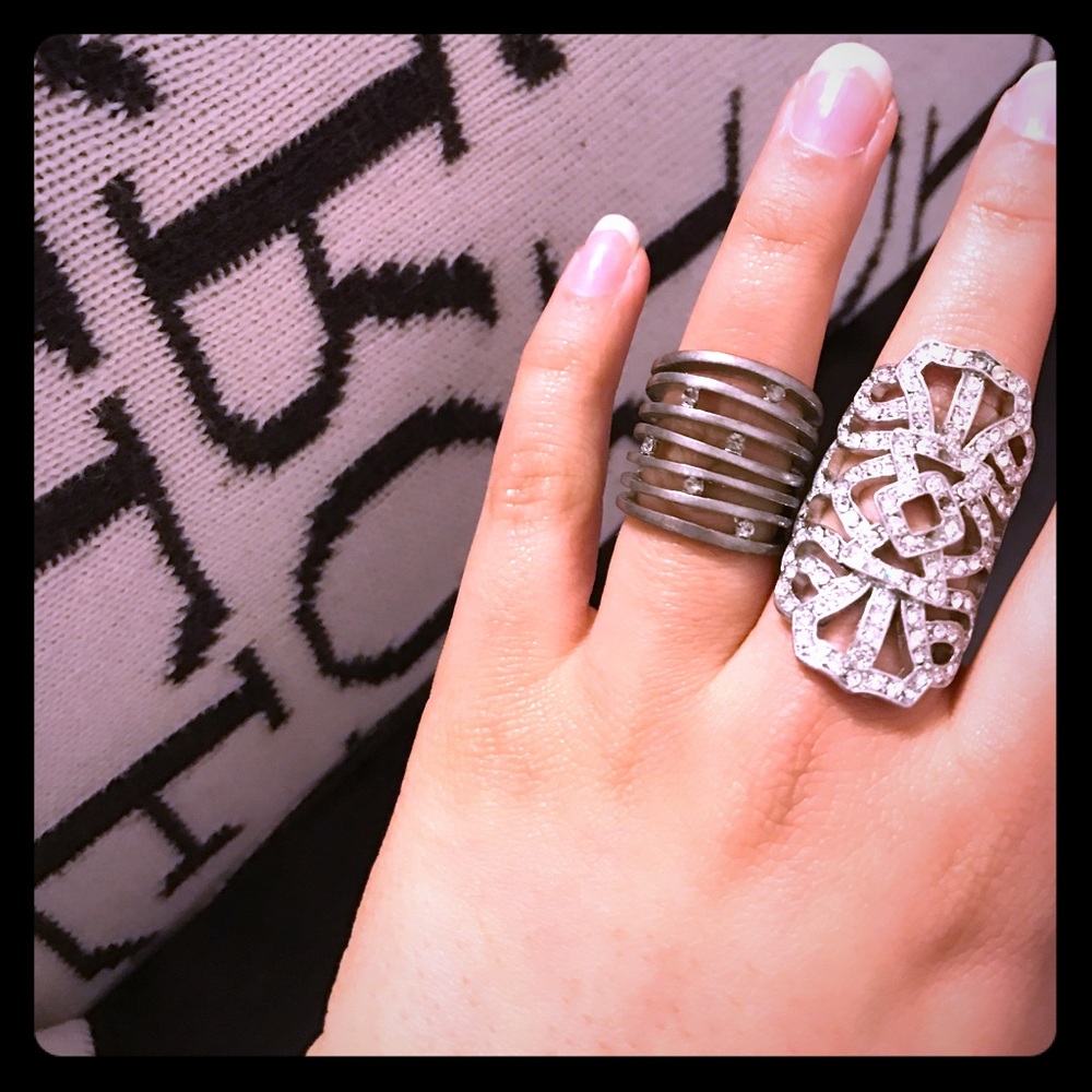 Intricate Bling Ring and Banana Republic Ring