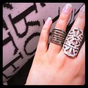 Intricate Bling Ring and Banana Republic Ring