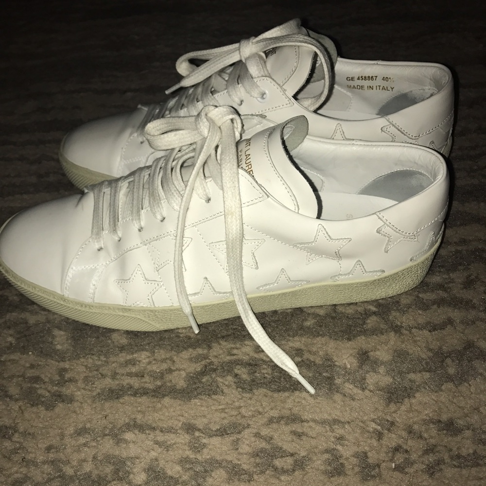 White Star Saint Laurent Sneakers PRICE DROP!