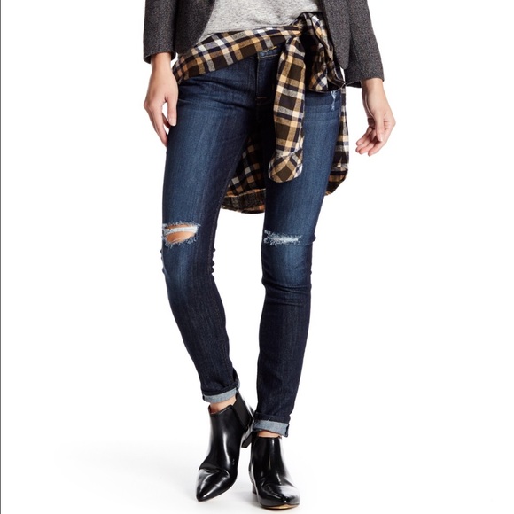 {HUDSON JEANS} Krista Super Skinny Destroyed Jeans - Picture 1 of 6