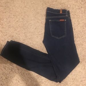 7 for all mankind. Dark skinny jeans