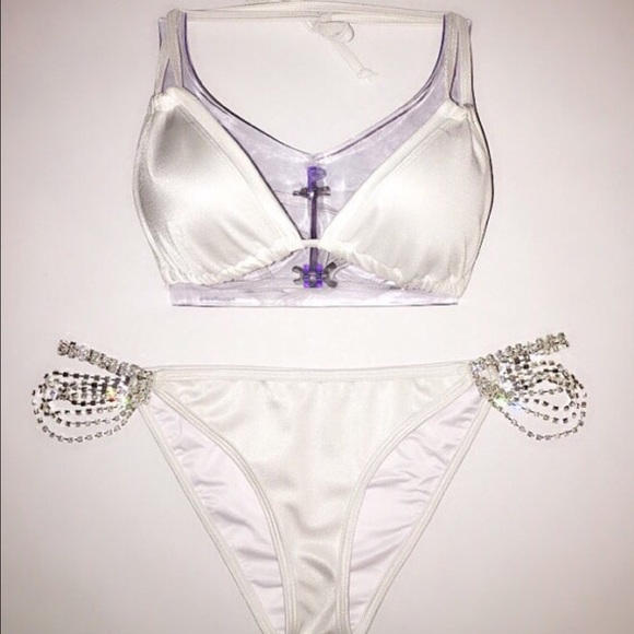 White Bridal Bikini - Picture 1 of 2