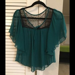 💕Sheer Cropped Blouse💕