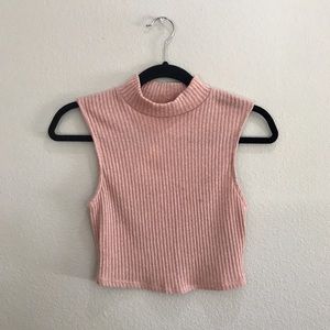 Pink turtleneck