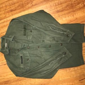 Distressed military jacket
