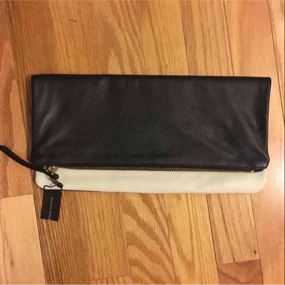 Banana Republic Leather fold over clutch