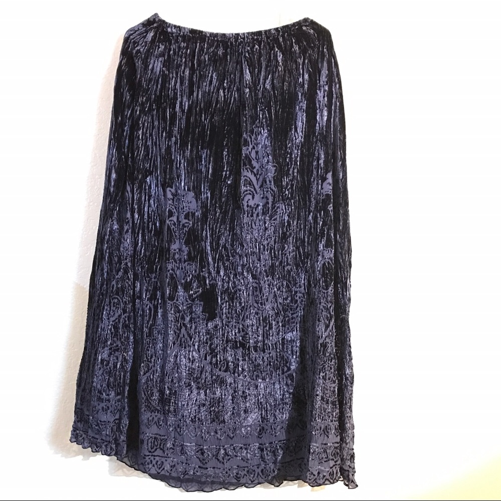 NWT Chicos 1  velvet maxi skirt silk blend