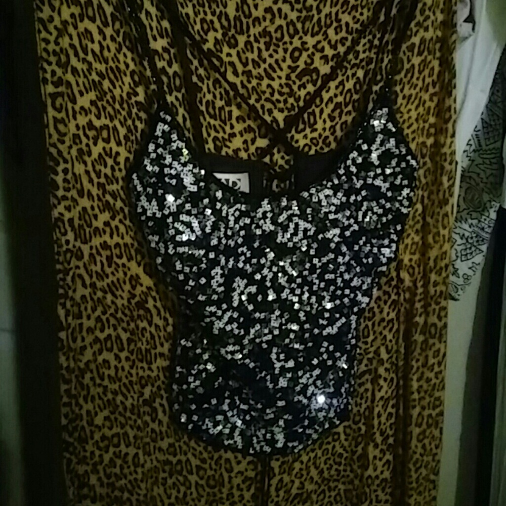 PRICE FIRM...Sequined Spaghetti Strap Camisole