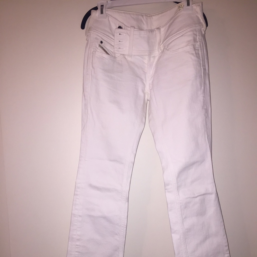 White Diesel jeans. Super low rise.