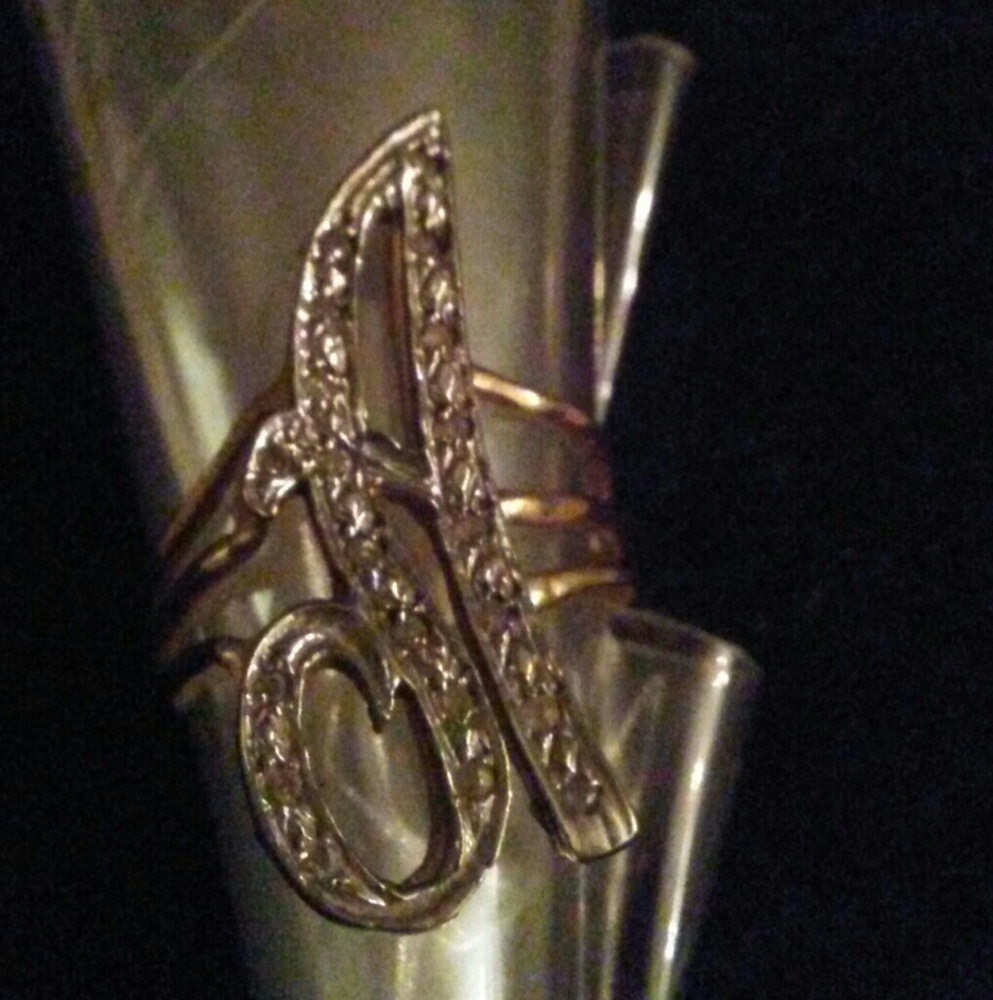 Letter A ring