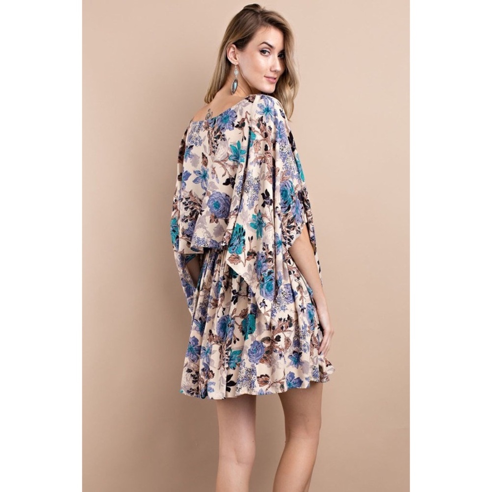 1 left! Printed Kimono Dress - Picture 4 of 7