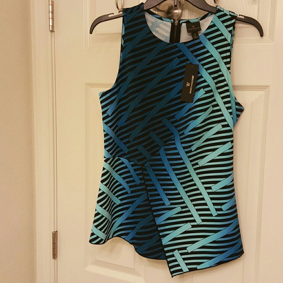 🎈Sale NEW WORTHINGTON Peplum Top (Med left) - Picture 3 of 5