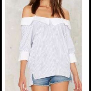New Pursue One Size Off Cold Shoulder Top