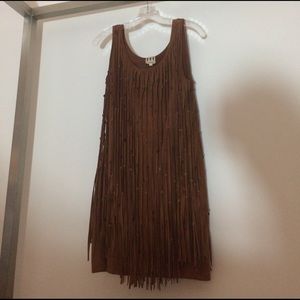 Haute Hippie Suede fringe dress