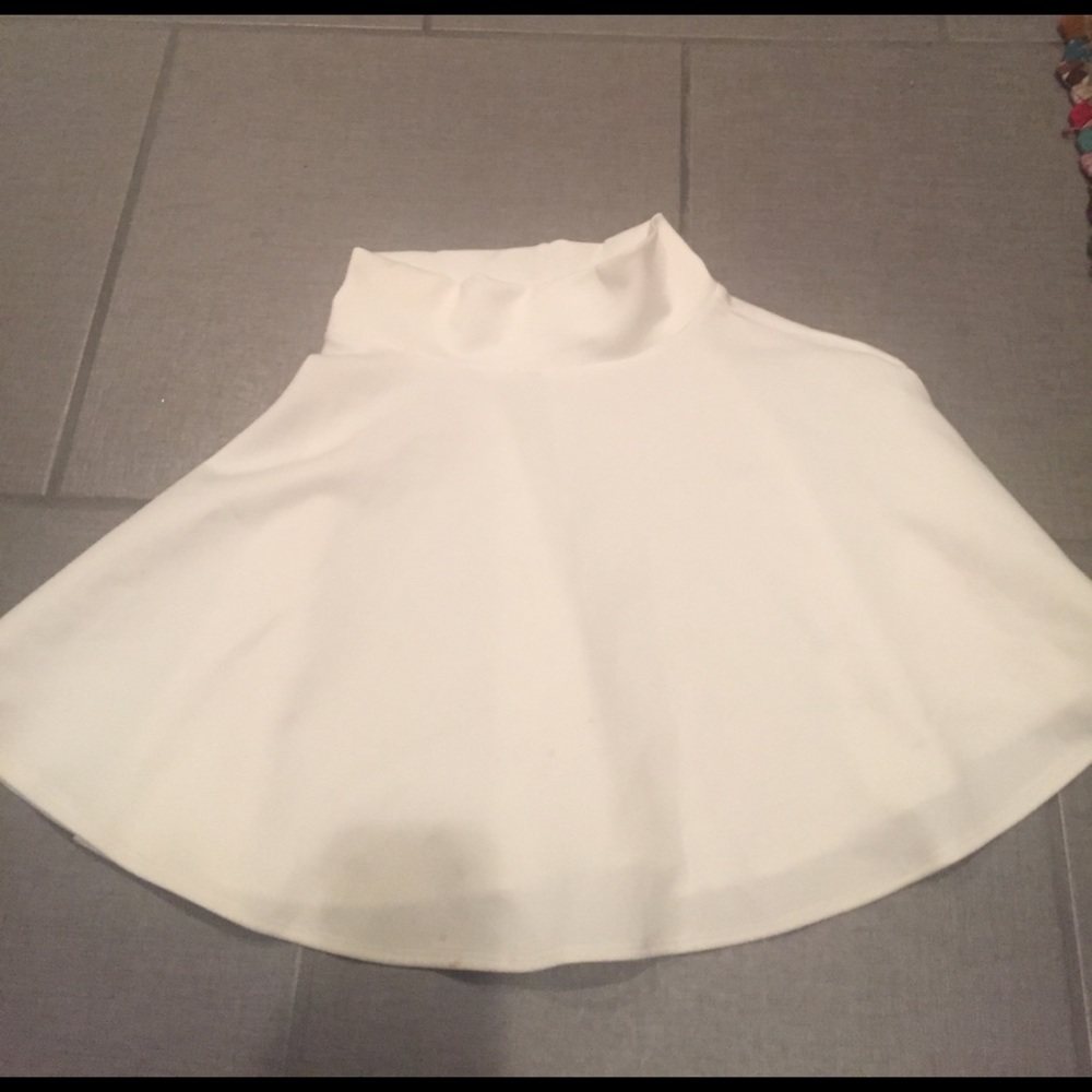 White skater skirt