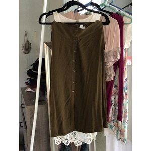 Olive A-line skirt
