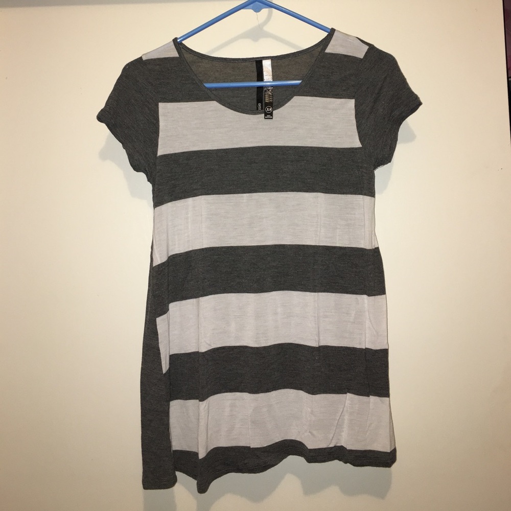 Striped Scoopneck Top
