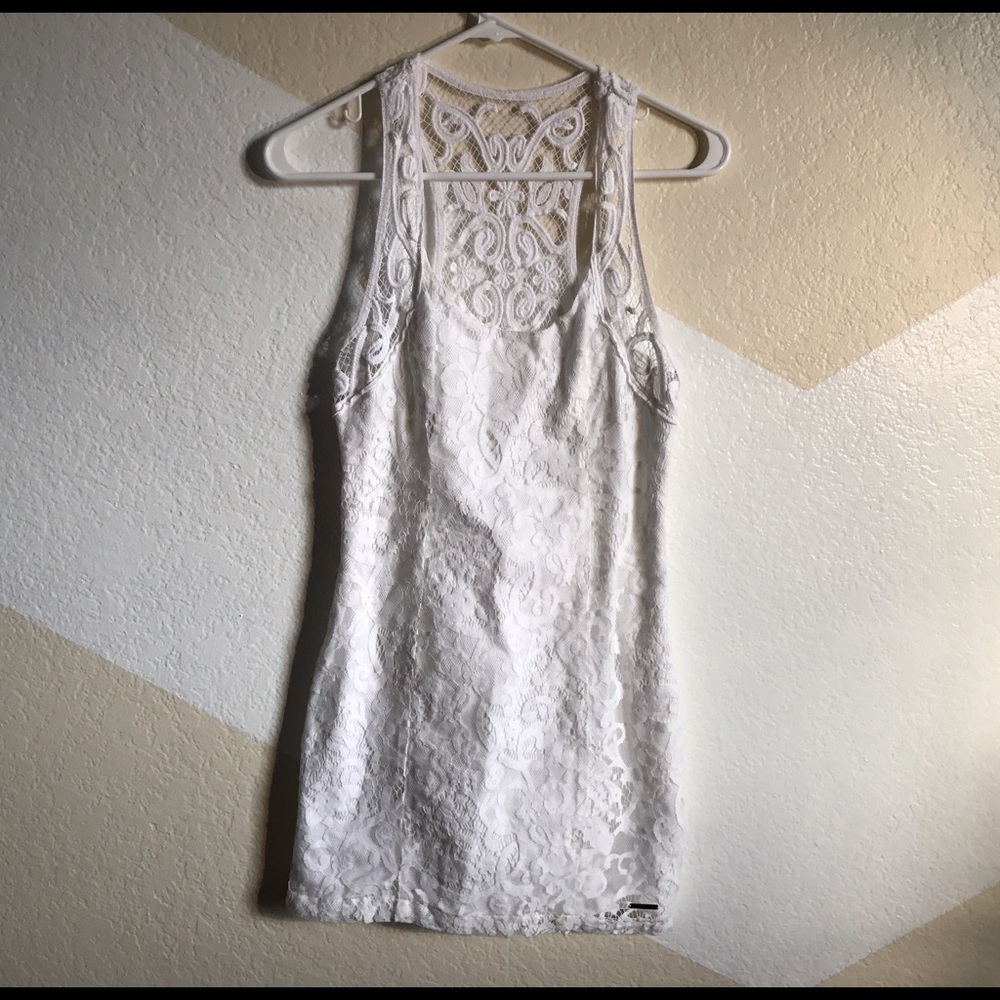 Abercrombie & Fitch white lace mini dress size 2