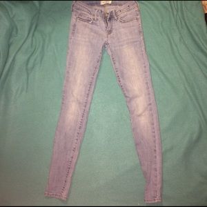 Skinny, light-wash jeans from Pacsun.