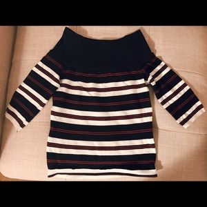 Off Shoulder Tight Knit Top