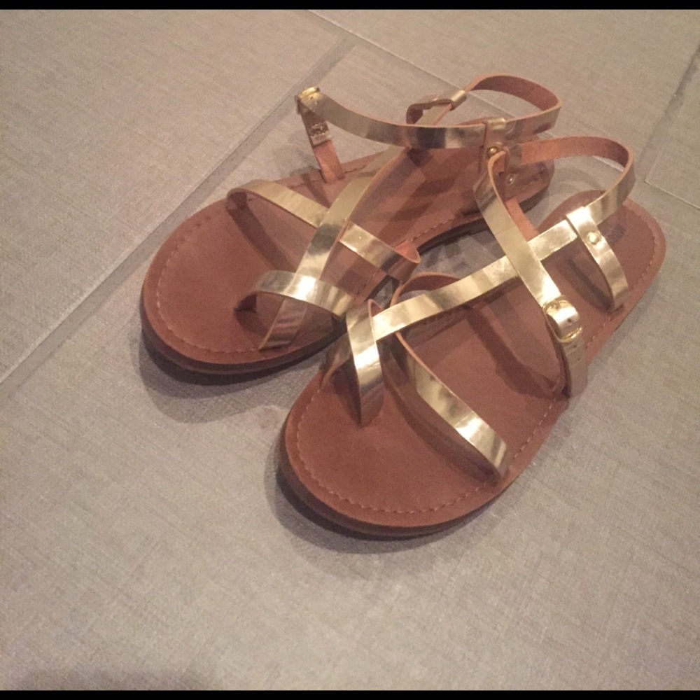 Gold sandals