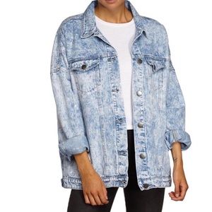 Cotton On Acid Wash Over-sized Denim jacket