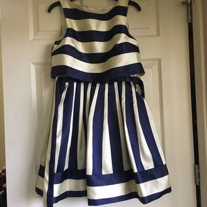 Ivy & Blu Navy and Cream Striped Dress