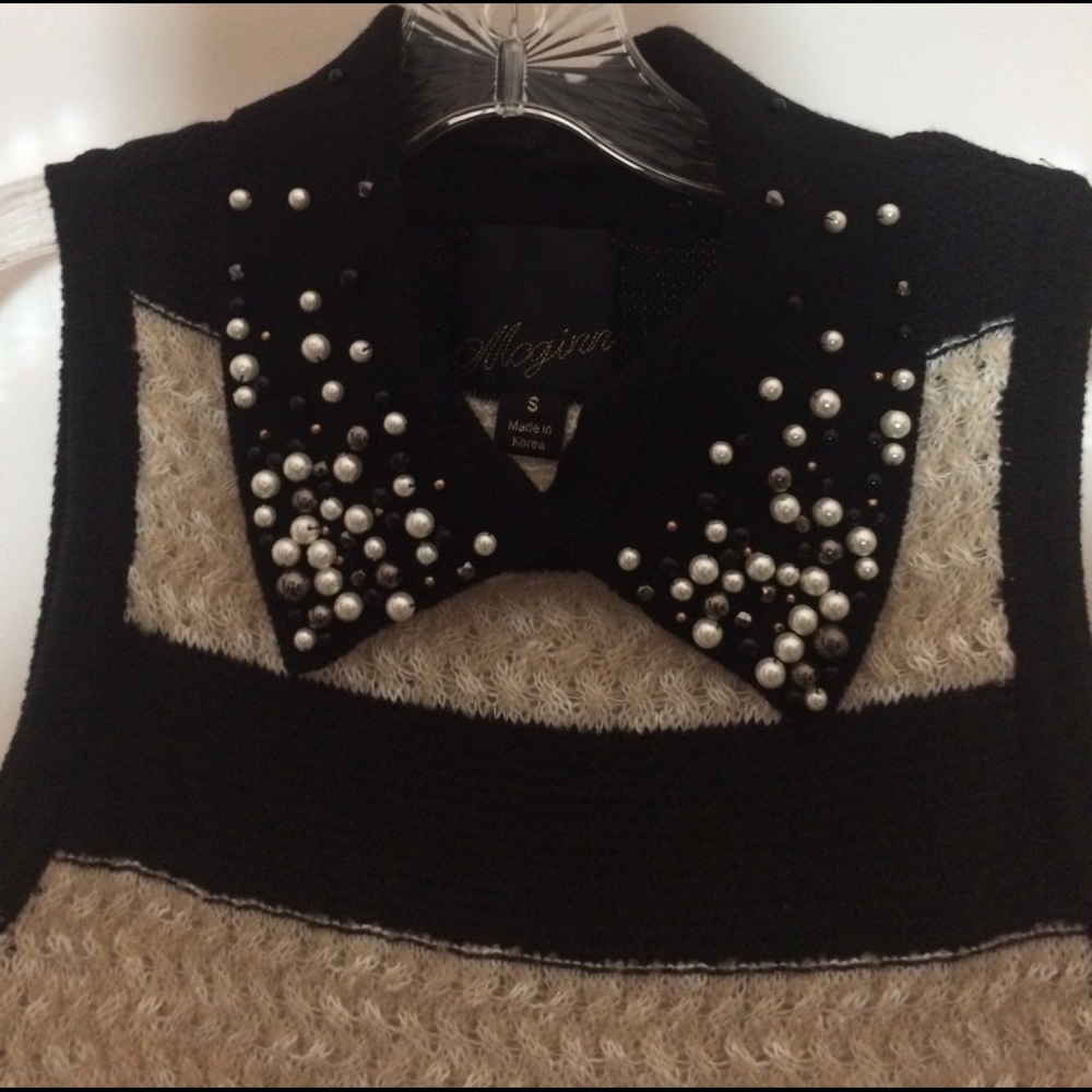 Mcginn knit dress with fancy collar