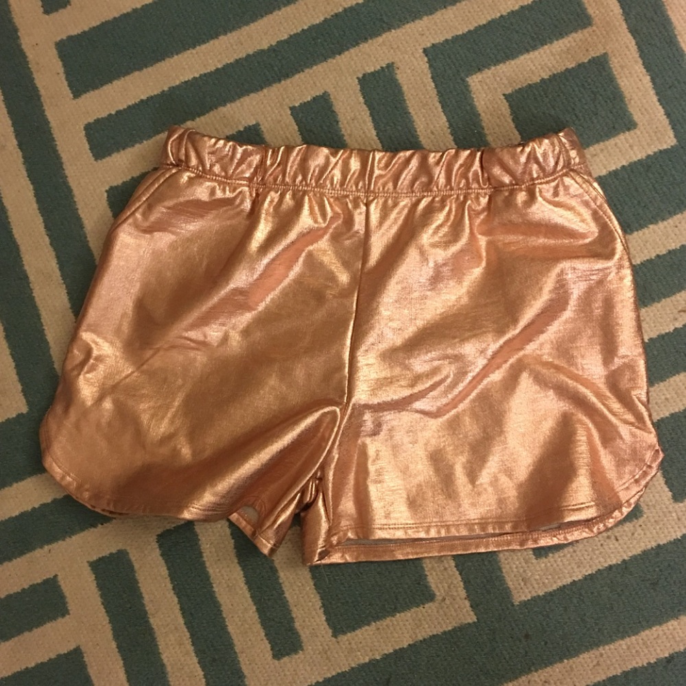 Rose-gold Elastic Shorts Women's S/Girls XL