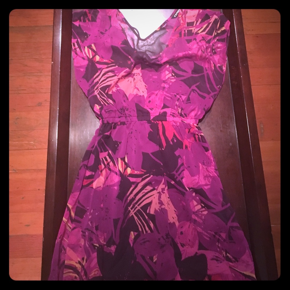 Express tropical print dress. Size Small - Picture 1 of 4