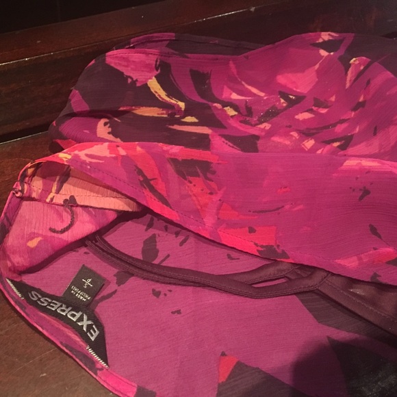 Express tropical print dress.  Size Small - Picture 3 of 4