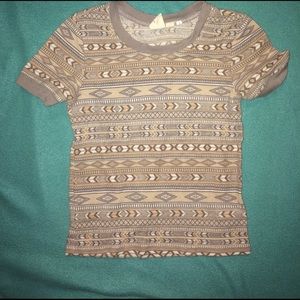 Cropped, tribal T-shirt from Pacsun.