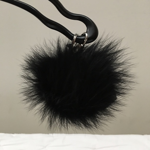 Real fur (rabbit & shearling) Pom Pom keychain set - Picture 4 of 5