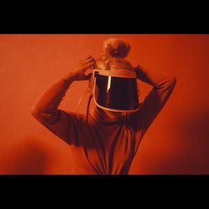 Pink and black adjustable visor