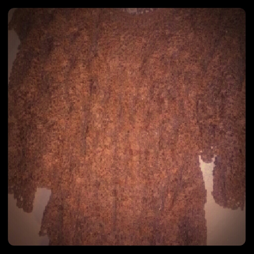 Women crochet top Boston Proper sz M/L rose dust