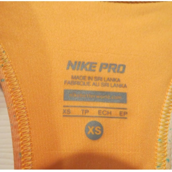 Orange yellow splatter galaxy Nike pro sports bra - Picture 2 of 3