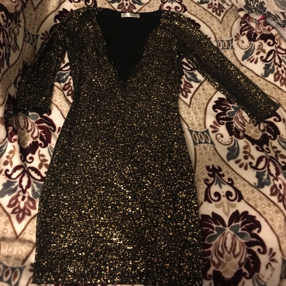 Manito-Black and gold clubbing dress