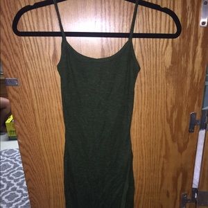 Green Spaghetti Strap Dress