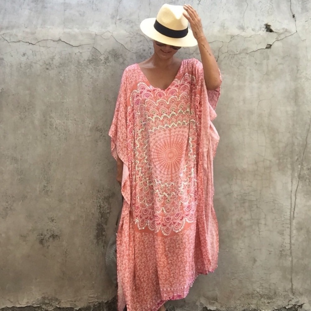 Beach Coverup pink and gray the last pic i