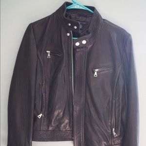 Timmy Hilfiger leather motorcycle jacket sz. M