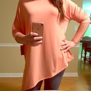 ‼️FINAL MARKDOWN L/XL coral diagonal top‼️