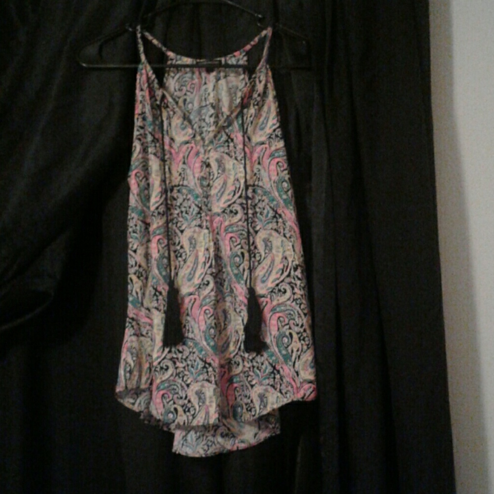Super cute boho tank with tassels