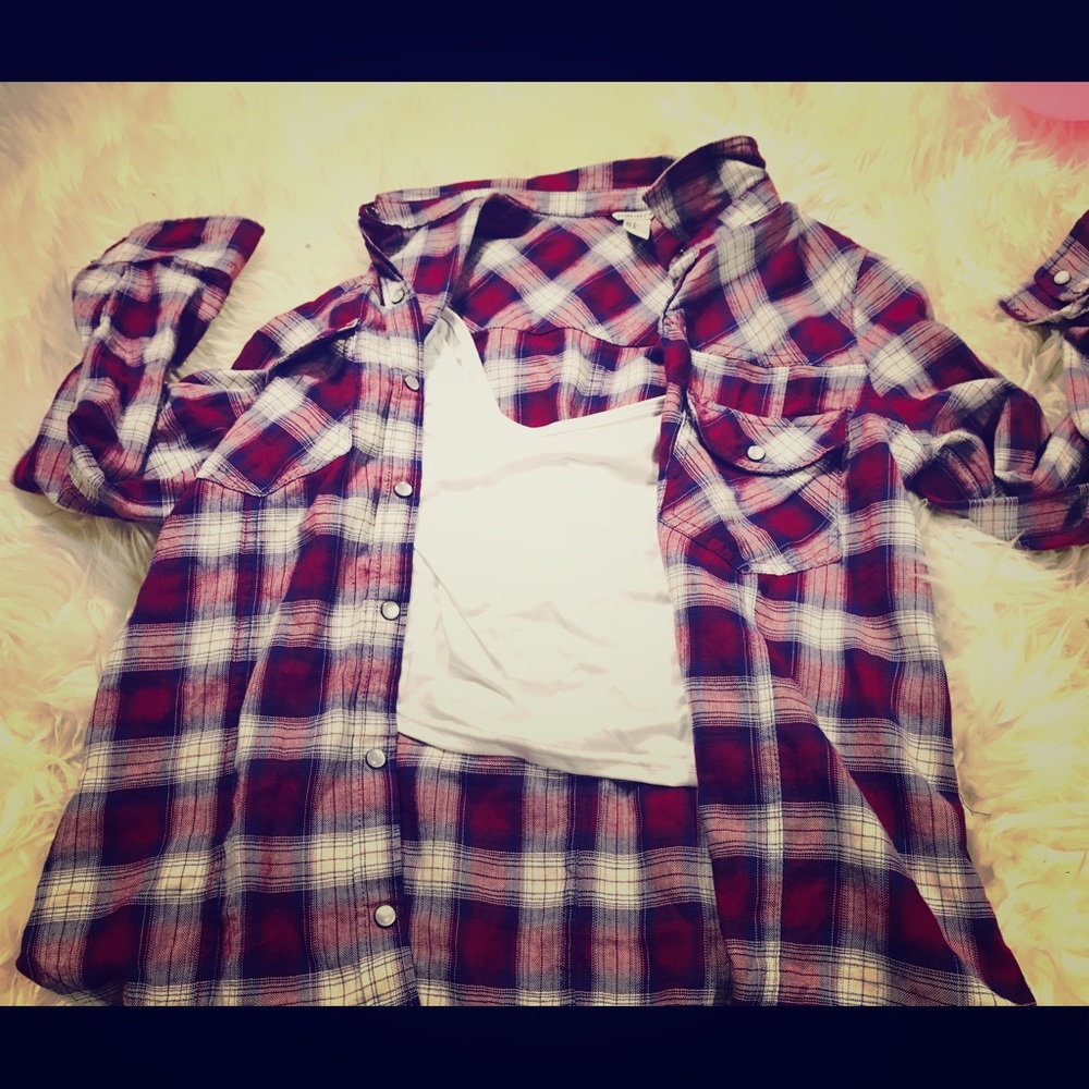 Forever 21 checkered flannel top